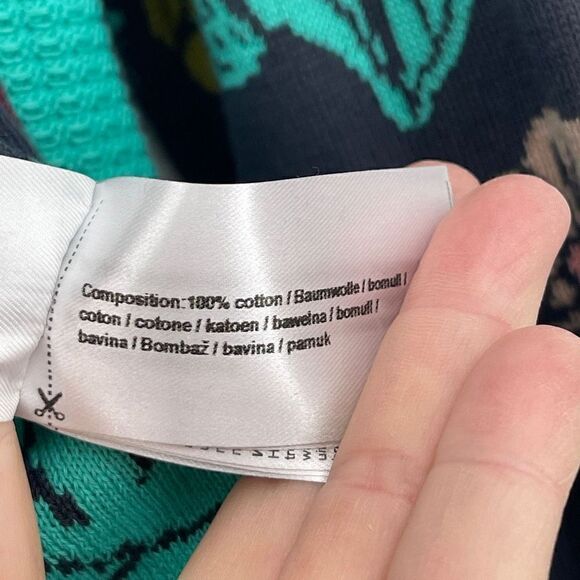 IVKO Anthracite Floral Embroidered Tight-Knit Cardigan Sweater Jacket Size 38 - Picture 7 of 9